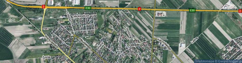 Zdjęcie satelitarne Zachodnia ul.